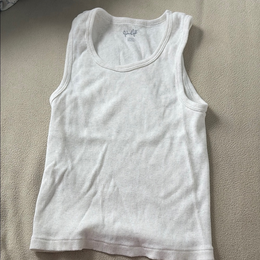 Brandy Melville White Cropped Tank Top NEVER WORN